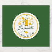 Limoncello Limonade Lemon Handgemaakte Craft CUSTO Likeurfles Etiket (Enkel label)