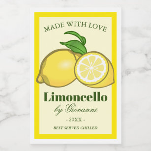 Limoncello Liqueur   Limoncino Lemons Voedselcontainer Etiket