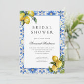 Limoncello Mediterrane bruidsfeest Kaart (Staand voorkant)