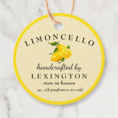 Limoncello Modern voor een fles Bedankjes Labels (Voorkant)