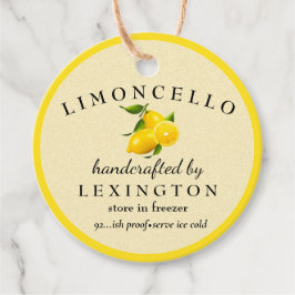 Limoncello Modern voor een fles Bedankjes Labels