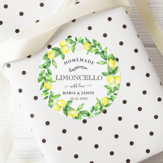 Limoncello Monogram Favor Classic Bedankjes Labels
