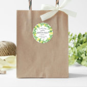 Limoncello Monogram Favor Classic Ronde Sticker