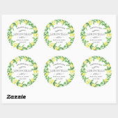 Limoncello Monogram Favor Classic Ronde Sticker (Vel)
