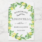 Limoncello Monogram Voor Mini Flesetiket Wijn Etiket (Enkel label)