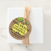 Limoncello op jute look zelfgemaakt bedankjes labels (In situ)