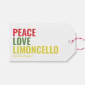 Limoncello Peace Love and Limoncello Gift Label Cadeaulabel (Voorkant (Horizontaal))