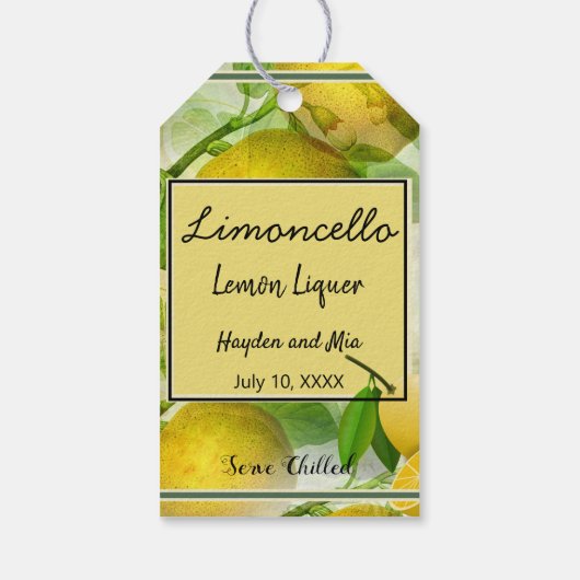 Limoncello Personalized Cadeaulabel (Achterkant)