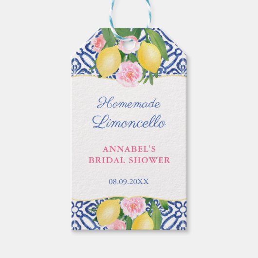 Limoncello Positano Lemon Vrijgezellenfeest Favor Cadeaulabel (Voorkant)