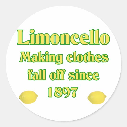 Limoncello Ronde Sticker (Voorkant)