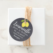 Limoncello schoolbord look fles bedankjes labels (In situ)