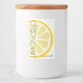 Limoncello Small Label Met Modern Citroenbeeld | Voedselcontainer Etiket (Voorkant)
