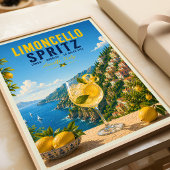 Limoncello Spritz Cocktail Amalfikust Italië Poster