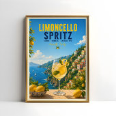 Limoncello Spritz Cocktail Amalfikust Italië Poster