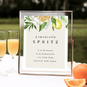 Limoncello Spritz Recept Afdrukbare Cocktail Sign Poster