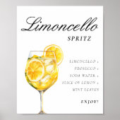 Limoncello Spritz Sign Signature Drink Poster (Voorkant)