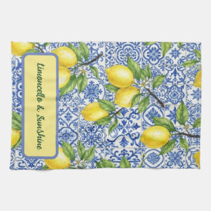 Limoncello & Sunshine" Siciliaanse Citroen Theedoek