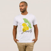 Limoncello T-shirt, als het leven je citroenen gee T-shirt (Voorkant volledig)