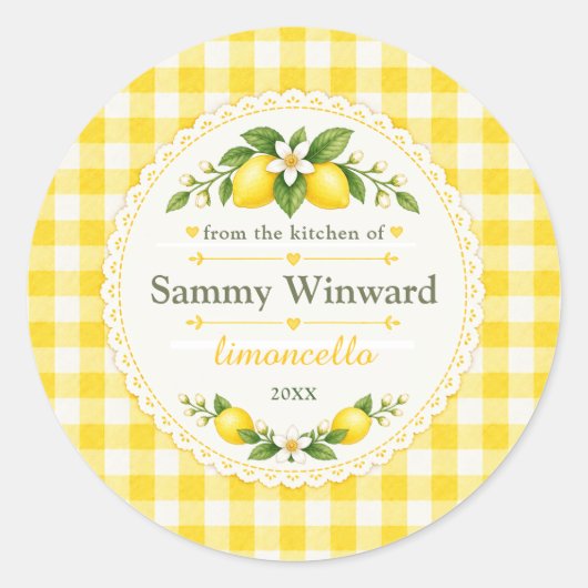 Limoncello Thuis Geschenk Etiket (Voorkant)