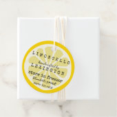 Limoncello Trendy citroenschijfje voor fles Bedankjes Labels (In situ)