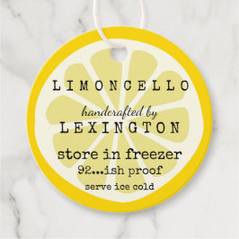 Limoncello Trendy citroenschijfje voor fles Bedankjes Labels