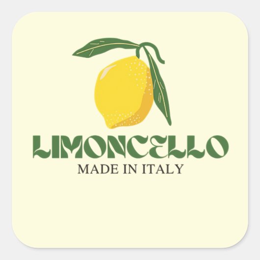 Limoncello Vierkante Sticker (Voorkant)