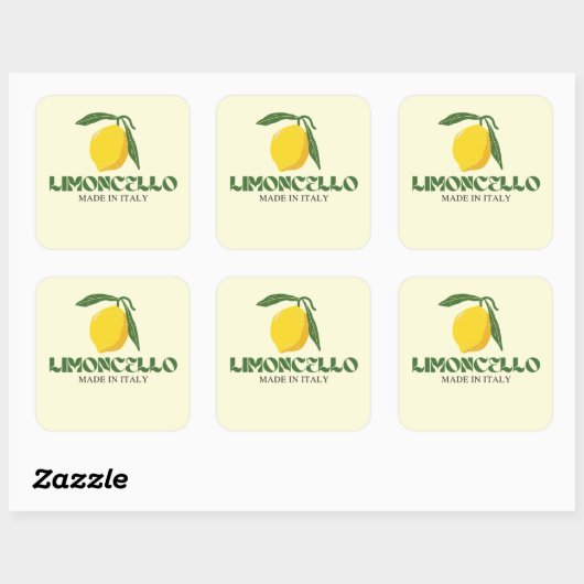 Limoncello Vierkante Sticker (Vel)