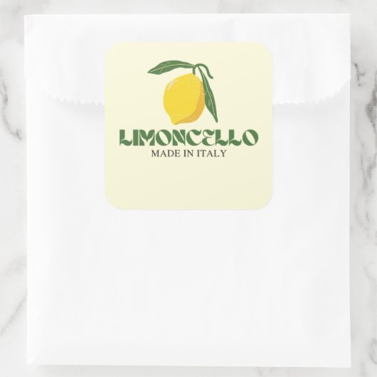 Limoncello Vierkante Sticker (Tas)