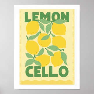 Limoncello Vintage Citroen Mediterrane Citrus Poster