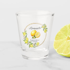 limoncello watercolor lemon wedding summer chic shot glas