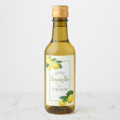 Limoncello waterverf citroenen aangepaste scriptna wijn etiket (Voorkant)