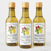 Limoncello Waterverf Holiday Mini flesetiket Wijn Etiket (Flessen)