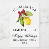 Limoncello Waterverf Holiday Mini flesetiket Wijn Etiket (Enkel label)
