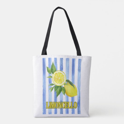 Limoncello Waterverf Lemon Canvas tas (Achterkant)