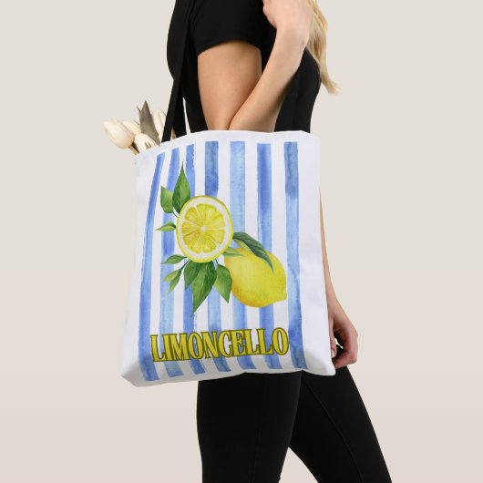 Limoncello Waterverf Lemon Canvas tas (Dichtbij)