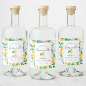 Limoncello Waterverf Lemons Liquor Fles Etiket (Flessen)