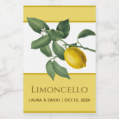 Limoncello Yellow Lemon Green laat Citrus Flower Wijn Etiket (Enkel label)