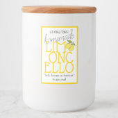 Limoncello Zelfgemaakt Flesetiket | Voedselcontainer Etiket (Voorkant)