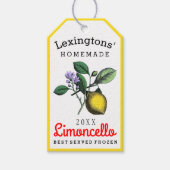 Limoncello  zelfgemaakt flesje Label | Cadeaulabel (Voorkant)