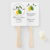 Limoncillo Waterverf Lemon Limoen Handwaaier (Voorkant en achterkant)