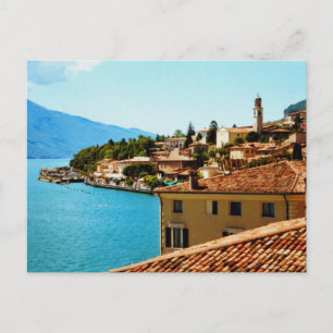 Limone Sul Garda Lake Garda Italië fotoschilderij Briefkaart