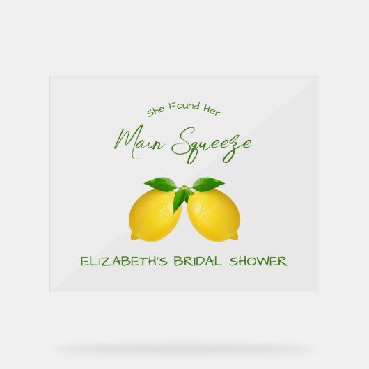 Limonen Bruiloftsfeest Hoofd Persoon Acryl Bord (Voorkant)
