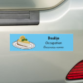 Limonen cheesecake cartoon illustratie bumpersticker (Op auto)