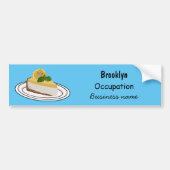 Limonen cheesecake cartoon illustratie bumpersticker (Voorkant)