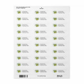 Limonenboom Takken Watercolor Label (Full Sheet)