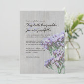  Limonium Wedding Invitations Kaart (Staand voorkant)