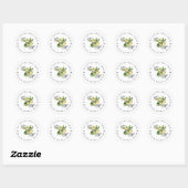 Limoon Monogram Retouradres Klassieke Ronde Sticker (Vel)