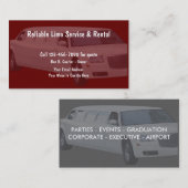 Limoservice Visitekaartje (Voorkant / Achterkant)