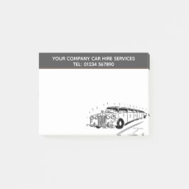 Limousine Autohuur Service Cartoon om te personali Post-it® Notes