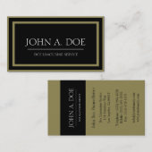 Limousine Black/Antiek Gold Border Visitekaartje (Voorkant / Achterkant)